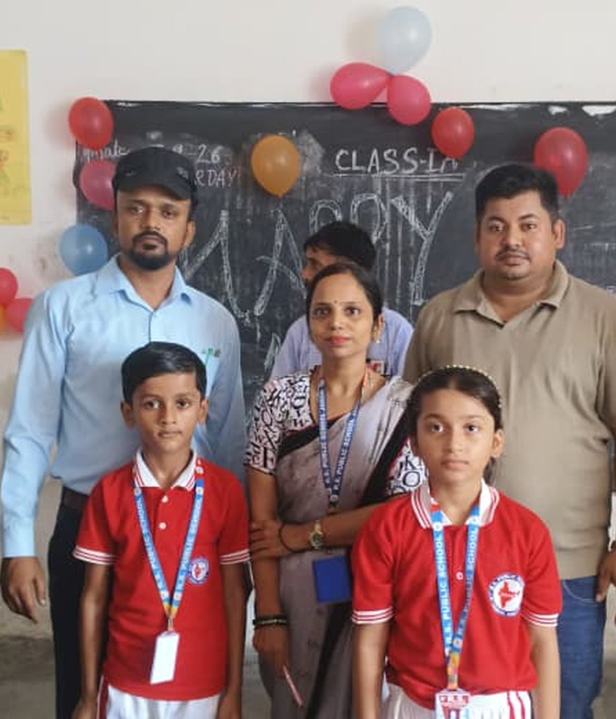 Teachers and students at R.S. Public School